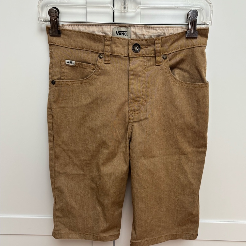 Vans Off the Wall Tan Shorts Boys Size 12